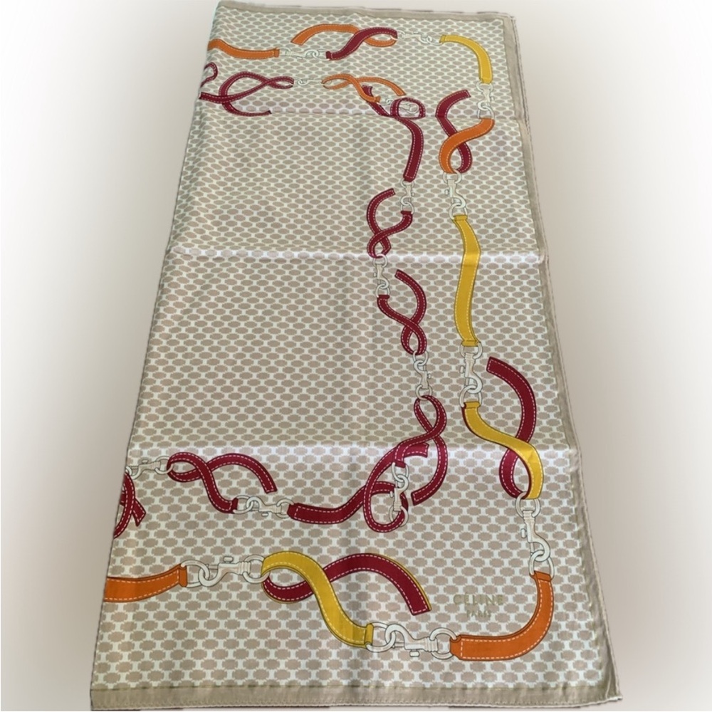 Celine Multicolor Chain Pattern Scarf - image 8